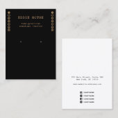 7 Gold Chakra Spirituelle Earring Juwelier Display Visitenkarte (Vorne/Hinten)