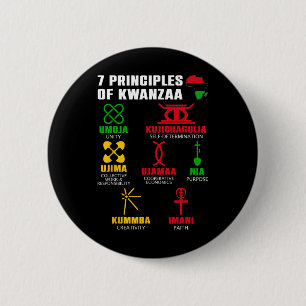 7 Grundsätze der Kwanzaa-Feier Pan African Bo Button