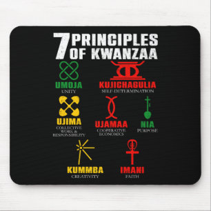7 Grundsätze der Kwanzaa-Feier Pan African Bo Mousepad