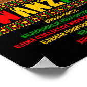 7 Grundsätze der Kwanzaa-Feier Pan African Bo Poster (Ecke)