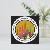 7 Grundsätze der Kwanzaa Flachbildschirm-Grußkarte Karte (Stehend Vorderseite)