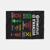 7 Grundsätze der schwarzen Amerikaner aus Kwanzaa Fleecedecke (Vorderseite (Horizontal))