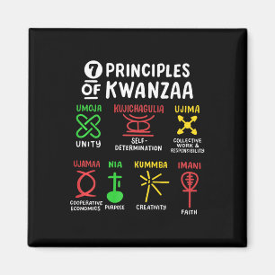 7 Grundsätze der schwarzen Amerikaner aus Kwanzaa Magnet