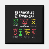 7 Grundsätze der schwarzen Amerikaner aus Kwanzaa Magnet (Vorne)
