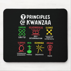7 Grundsätze der schwarzen Amerikaner aus Kwanzaa Mousepad