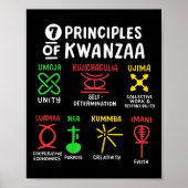 7 Grundsätze der schwarzen Amerikaner aus Kwanzaa Poster (Vorne)
