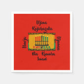 7 Grundsätze Kwanzaa Candles Cocktail Serviette (Vorderseite)
