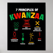 7 Grundsätze von Kwanzaa - Afrikanisches amerikani Poster (Vorne)