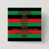 7 Grundsätze von Kwanzaa Button (Vorderseite)