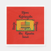 7 Grundsätze von Kwanzaa Candles Luncheon Serviette (Vorderseite)