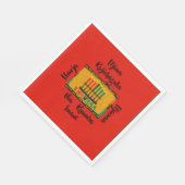 7 Grundsätze von Kwanzaa Candles Luncheon Serviette (Ecke)