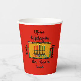 7 Grundsätze von Kwanzaa Candles Pappbecher