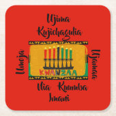 7 Grundsätze von Kwanzaa Candles Rechteckiger Pappuntersetzer (Vorderseite)