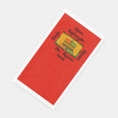 7 Grundsätze von Kwanzaa Candles Serviette (Ecke)