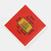 7 Grundsätze von Kwanzaa Candles Serviette (Ecke)