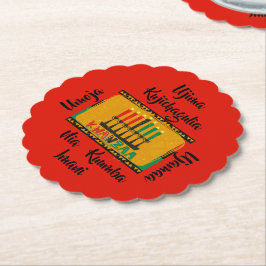 7 Grundsätze von Kwanzaa Candles Untersetzer