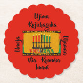 7 Grundsätze von Kwanzaa Candles Untersetzer (Vorderseite)