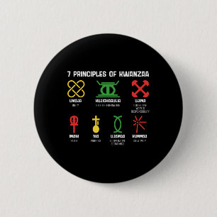 7 Grundsätze von Kwanzaa Happy Kwanzaa African Ame Button