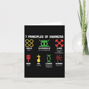 7 Grundsätze von Kwanzaa Happy Kwanzaa African Ame Karte