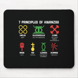 7 Grundsätze von Kwanzaa Happy Kwanzaa African Ame Mousepad