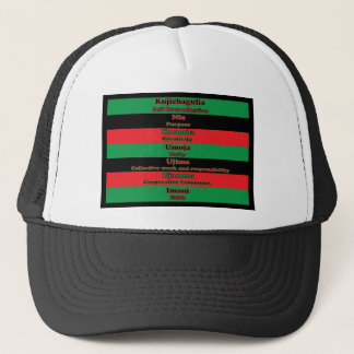 7 Grundsätze von Kwanzaa Hat Truckerkappe
