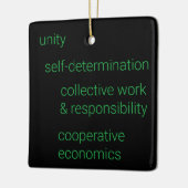 7 Grundsätze von Kwanzaa Keramikornament (Links)