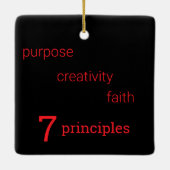 7 Grundsätze von Kwanzaa Keramikornament (Rückseite)