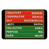 7 Grundsätze von Kwanzaa Magnet (Horizontal)
