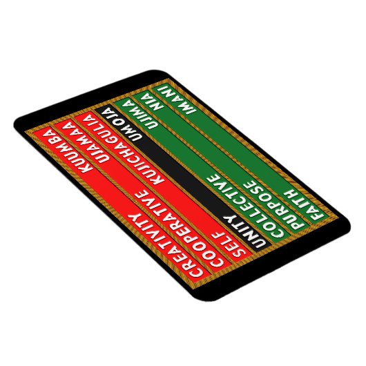 7 Grundsätze von Kwanzaa Magnet (Rechte Seite)