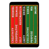 7 Grundsätze von Kwanzaa Magnet (Vertikal)