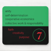 7 Grundsätze von Kwanzaa: Mousepad (Vorne)