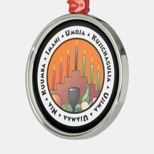 7 Grundsätze von Kwanzaa Ornament Aus Metall (Links)