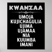 7 Grundsätze von Kwanzaa Poster (Vorne)