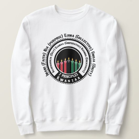 7 Grundsätze von Kwanzaa Sweatshirt (Design vorne)