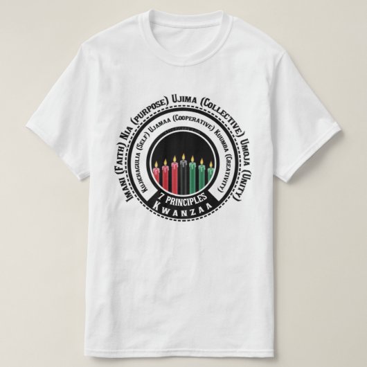 7 Grundsätze von Kwanzaa T-Shirt (Design vorne)