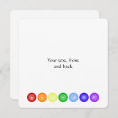 7 Hauptprüfkörper in einem Kreis Einladung (Vorne/Hinten)