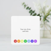 7 Hauptprüfkörper in einem Kreis Einladung (Stehend Vorderseite)