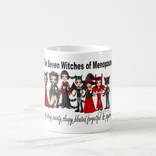7 Hexen der Menopause Kaffeetasse (Mittel)