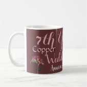 7. Hochzeitstag Freesia & Onyx Kaffeetasse (Links)