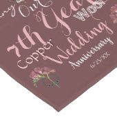 7. Hochzeitstag Freesia Onyx Kurzer Tischläufer (Ecke)