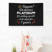 7. Hochzeitstag I - Copper Funny Couple Banner (InSitu)