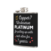 7. Hochzeitstag I - Copper Funny Couple Flachmann (Links)