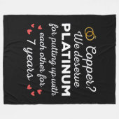 7. Hochzeitstag I - Copper Funny Couple Fleecedecke (Vorderseite (Horizontal))