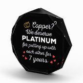 7. Hochzeitstag I - Copper Funny Couple Fotoblock (Rechts)