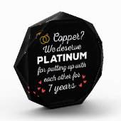 7. Hochzeitstag I - Copper Funny Couple Fotoblock (Links)