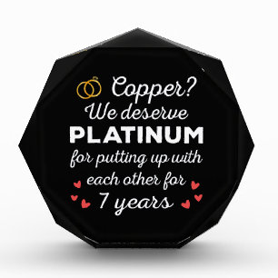 7. Hochzeitstag I - Copper Funny Couple Fotoblock