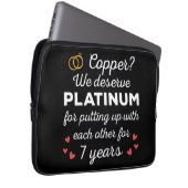 7. Hochzeitstag I - Copper Funny Couple Laptopschutzhülle (Vorne Rechts)