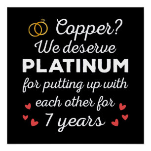 7. Hochzeitstag I - Copper Funny Couple Poster