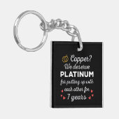 7. Hochzeitstag I - Copper Funny Couple Schlüsselanhänger (Vorderseite links)