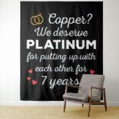 7. Hochzeitstag I - Copper Funny Couple Wandteppich (Beispiel)